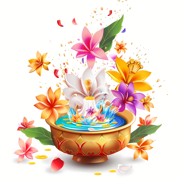 Songkran,Flowers,Lotus