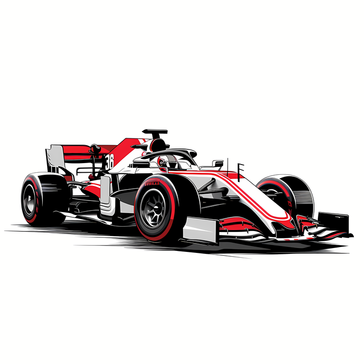 Formula 1 Car,Racing Car,Red And Black Color Scheme