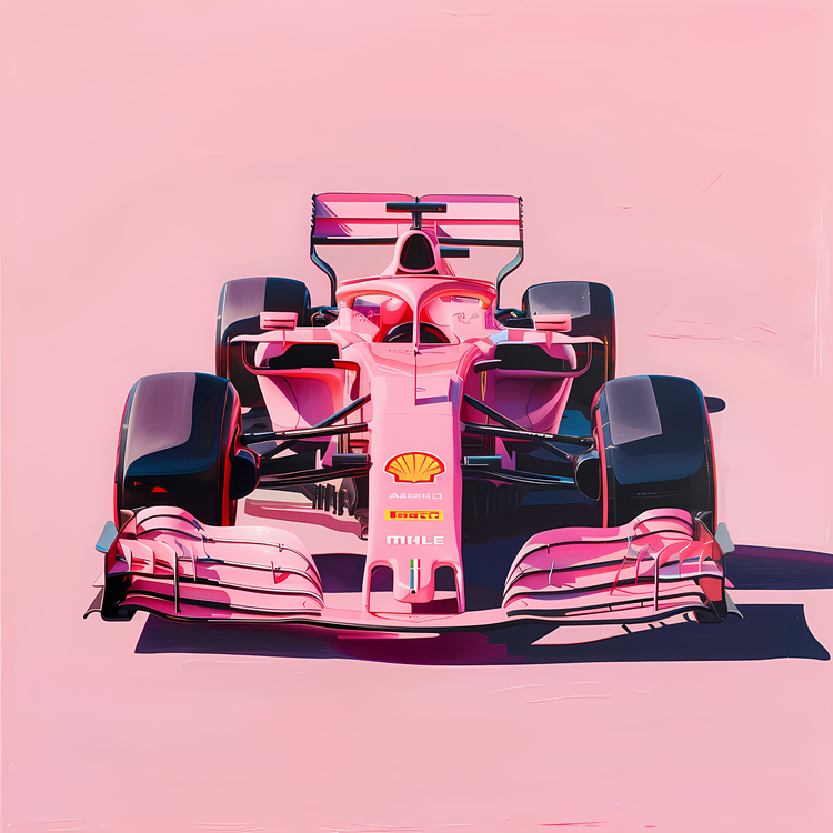 Formula 1 Car,Pink Car,Racing Car