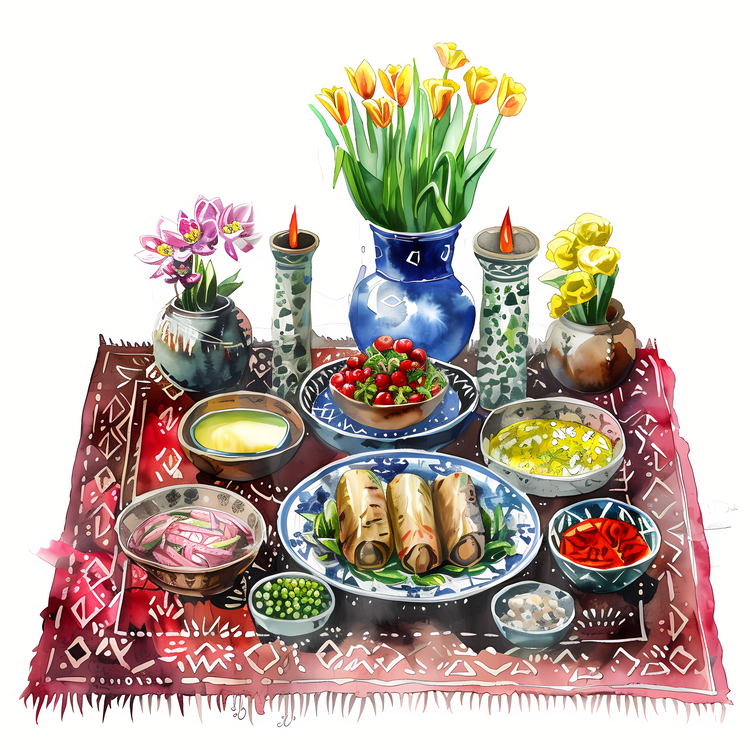 International Nowruz Day,Turkish,Watercolor