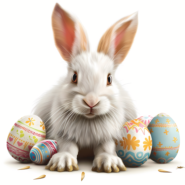 Easter Bunny,White Rabbit,Easter Eggs