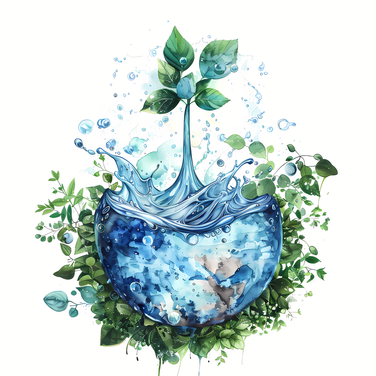 World Water Day,Water And Earth,Green Plants