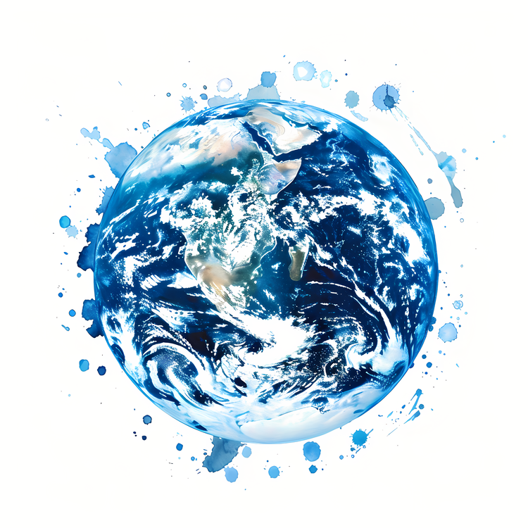World Water Day,Earth,Watercolor