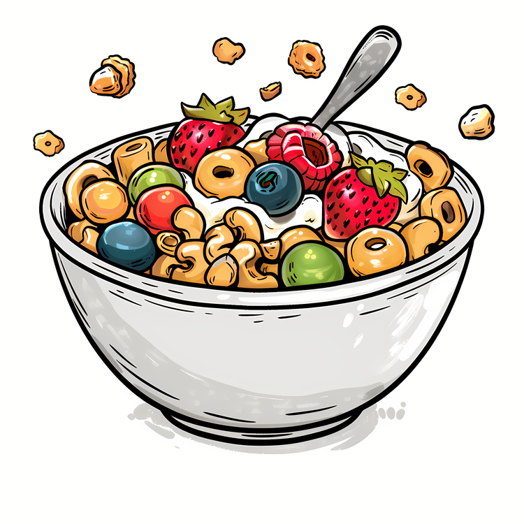 Cereal,Amazing Breakfast,Bowl Of Cereal