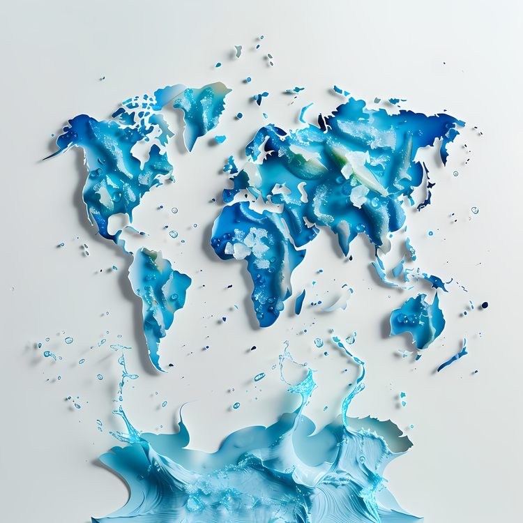 World Water Day,World Map,Water