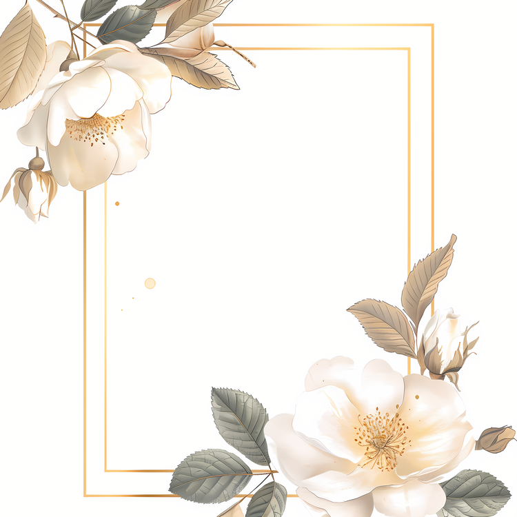 Wedding Frame,White Flowers,White Roses