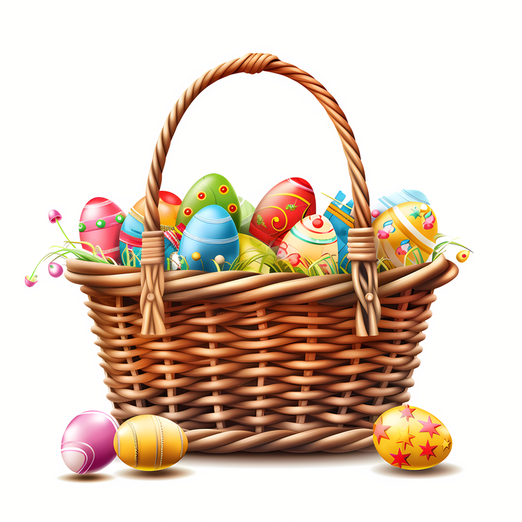 Easter Basket,Basket,Easter Eggs
