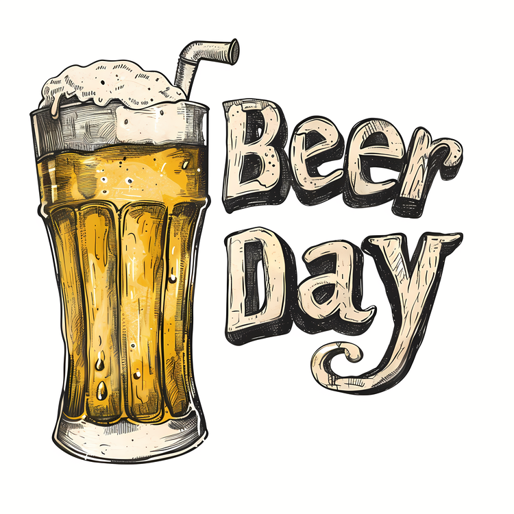 Beer Day,Hand Drawn,Lettering