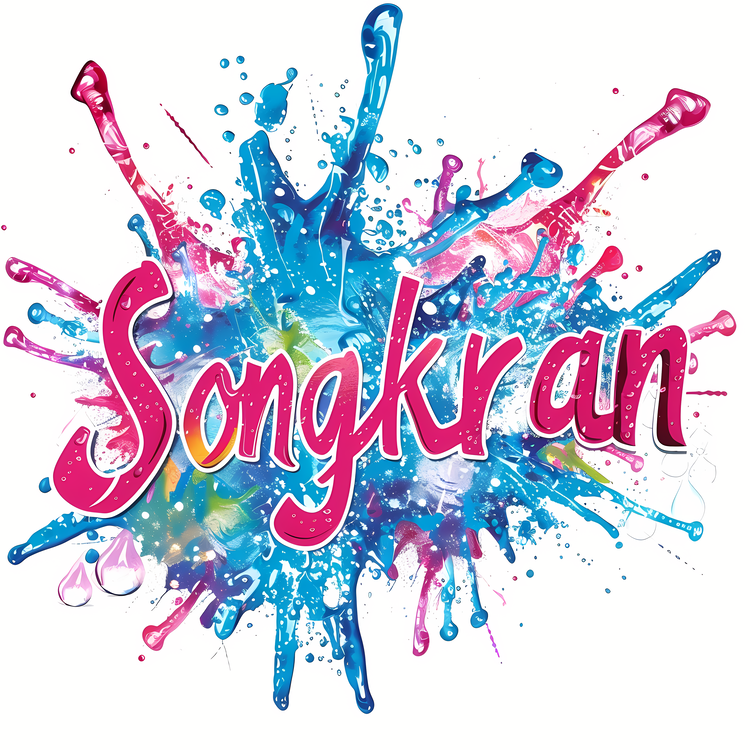 Songkran,Paint Splash,Watercolor Splash