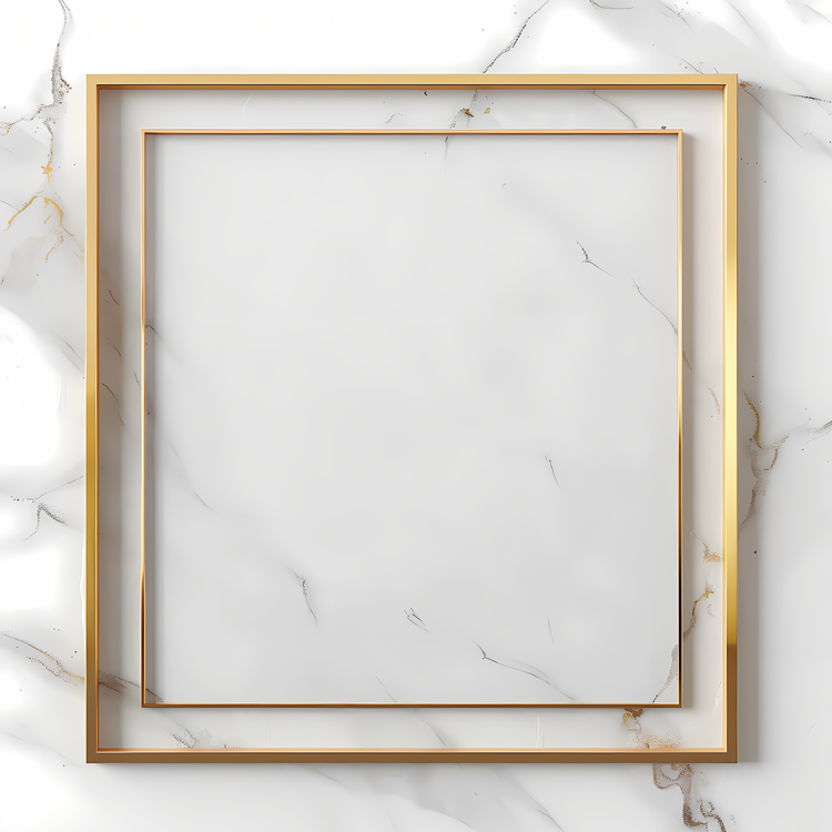 Gold Frame,Marble,Square Frame