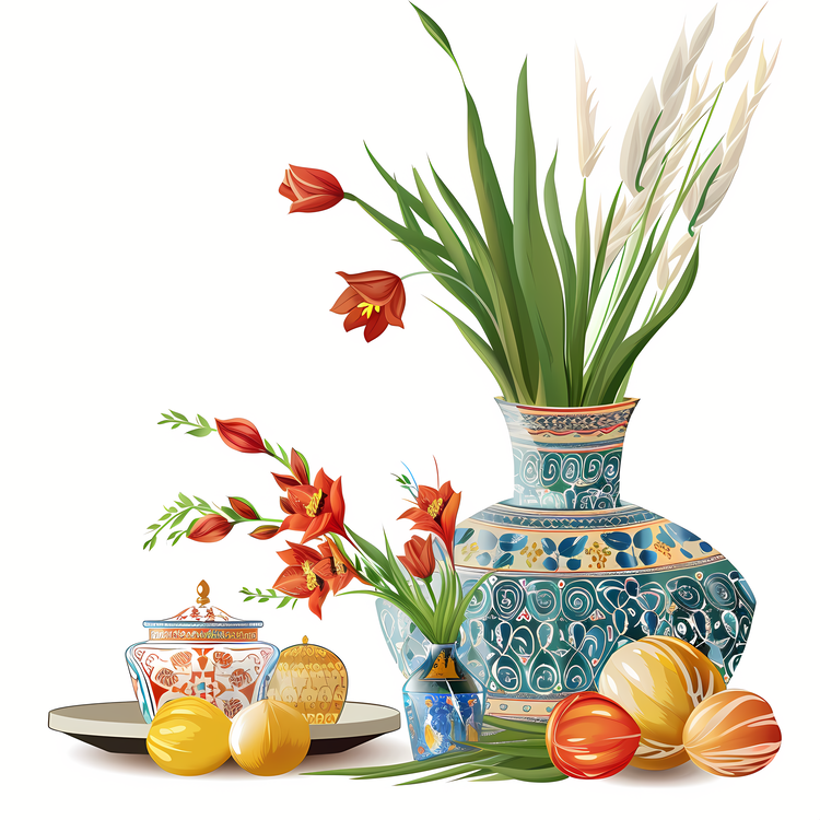 International Nowruz Day,Vase,Easter Eggs