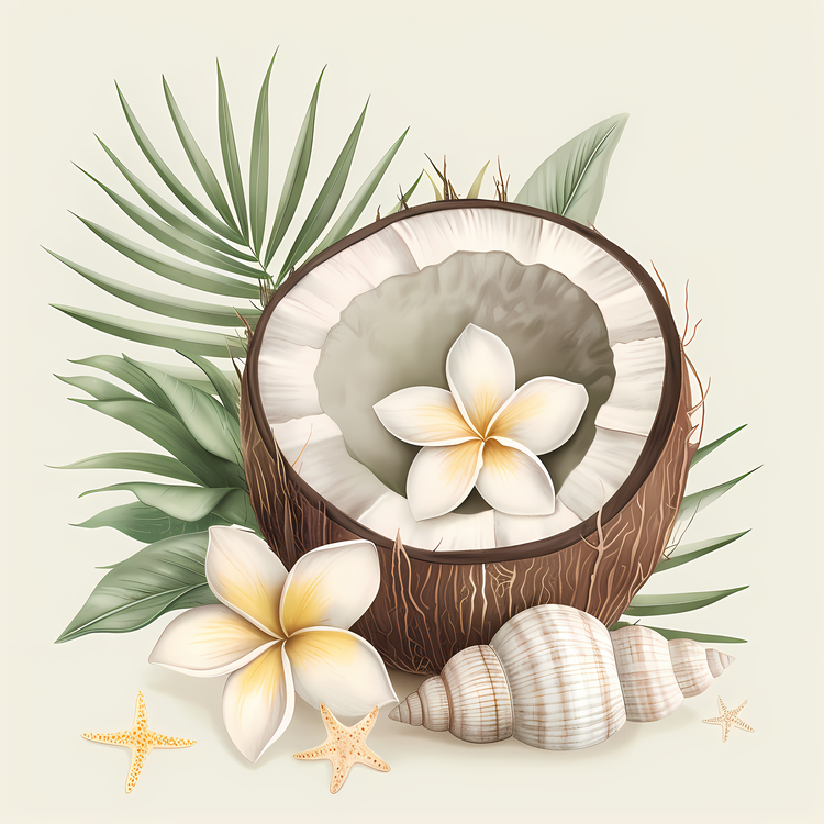 Coconut Beach,Coconut,Shell