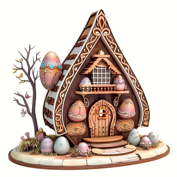 Easter Egg House,Gingerbread House,Gingerbread Man