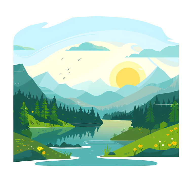 Summer Background,Landscape,Mountains