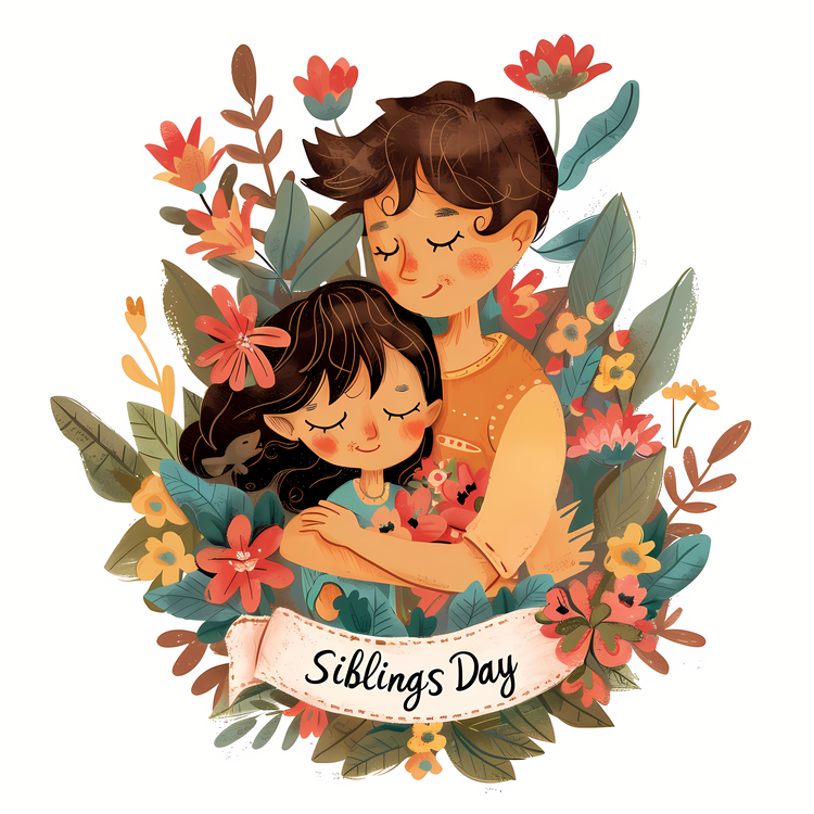 National Siblings Day,Happy Family,Sweet Embrace