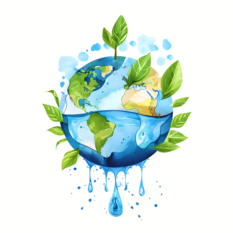 World Water Day,Water And Plants On The Earth,Environmental Concept