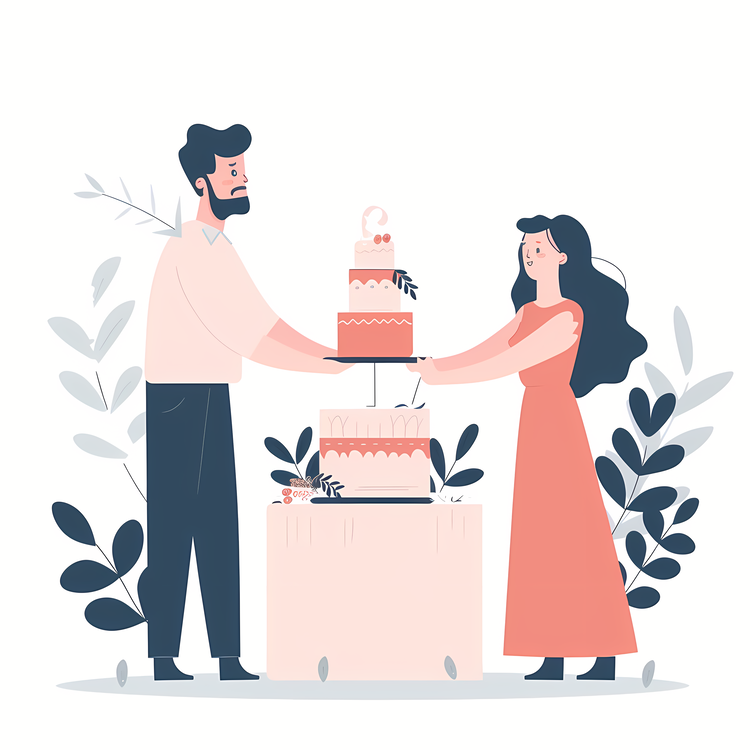 Wedding Cake,Happy Wedding,Bride And Groom