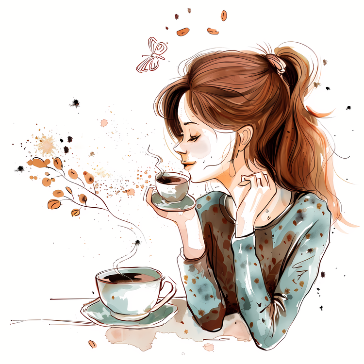 Spring,Coffee,Girl