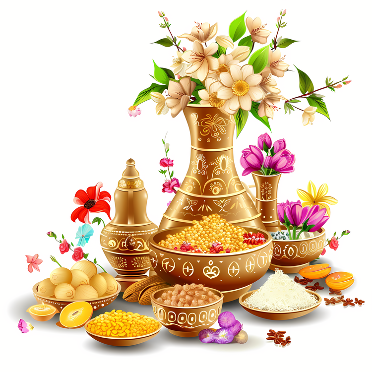 International Nowruz Day,Indian Decor,Flower Arrangements