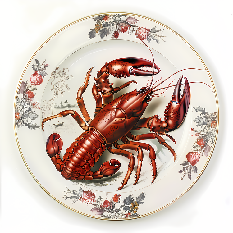 Crawfish,Red Lobster,Decorative Plate