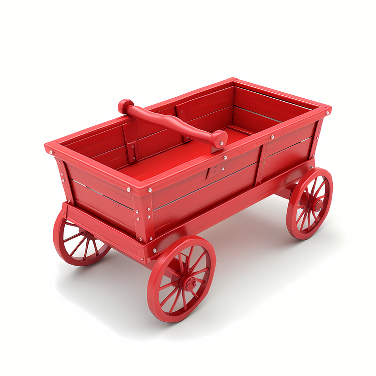 Little Red Wagon Day,Cart,Wooden