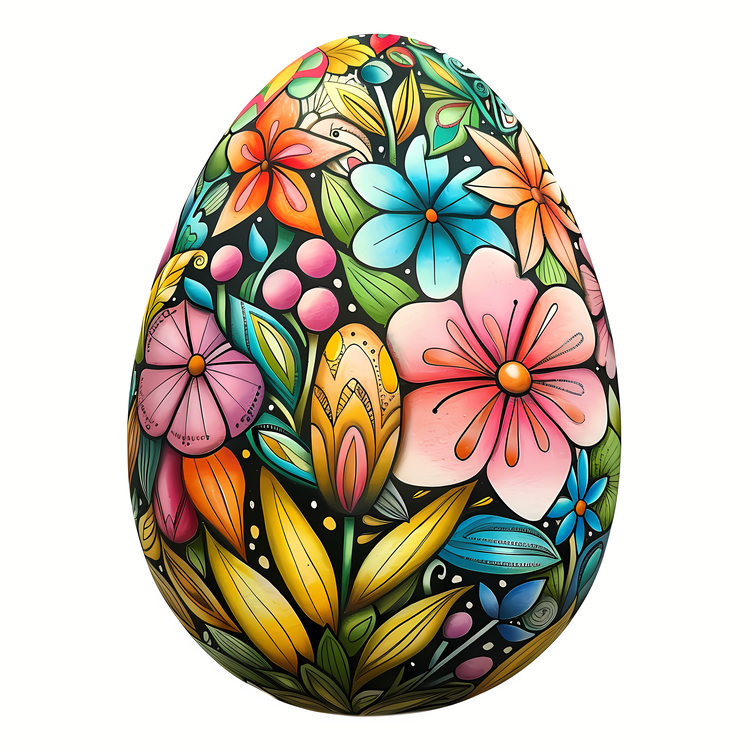 Easter Egg,Floral,Watercolor