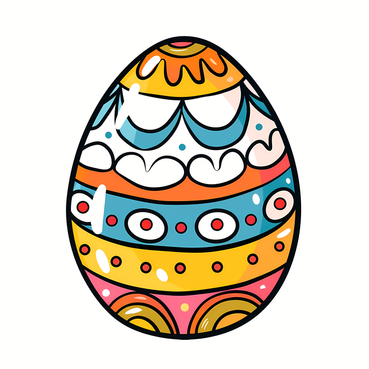 Easter Egg,Colorful Egg,Hand Drawn Design