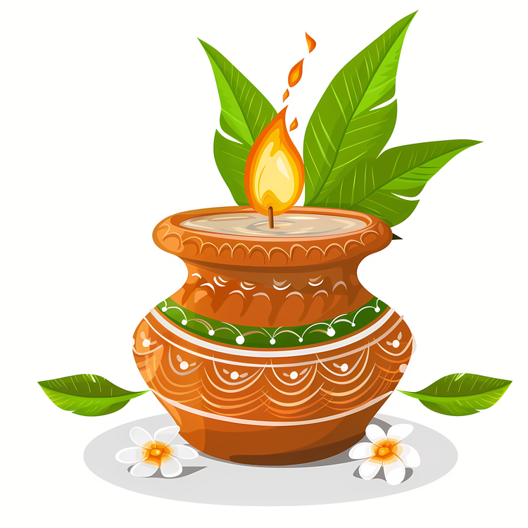 Happy Ugadi,Vase,Pottery