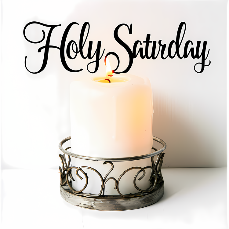 Holy Saturday,Lit Candle,White Candle