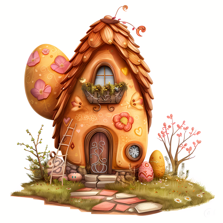 Easter Egg House,Cute,Cartoon