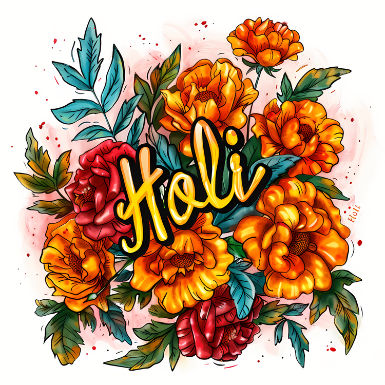 Holi,Colorful,Flowers