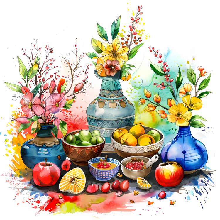 International Nowruz Day,Floral Arrangement,Vases