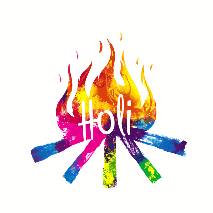 Holi,Indian Festival Of Colors,Burning