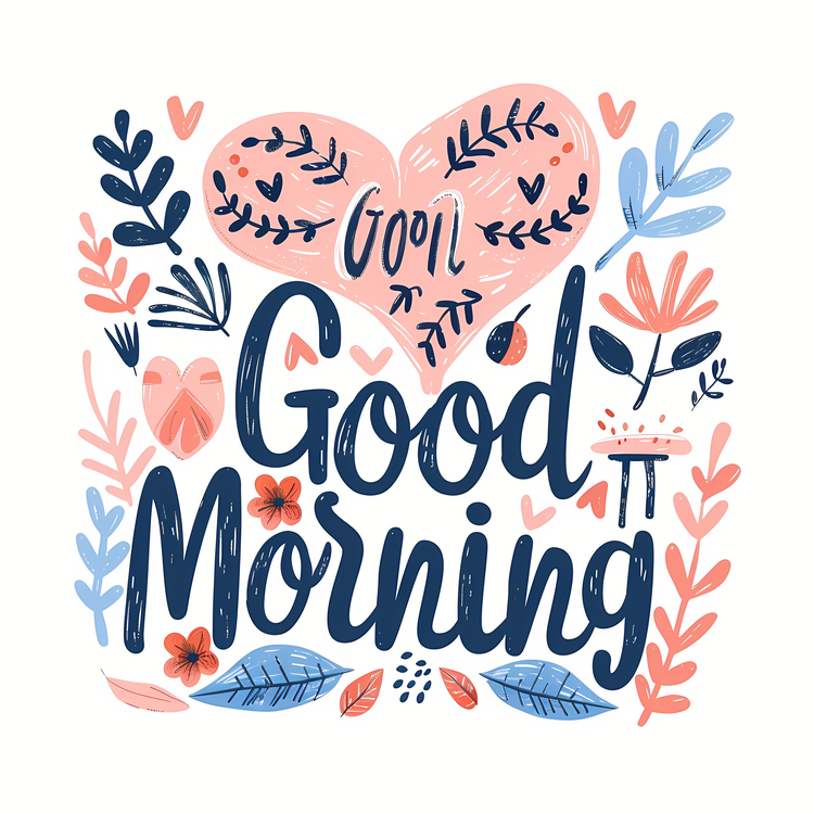 Good Morning,Hand Lettering,Watercolor
