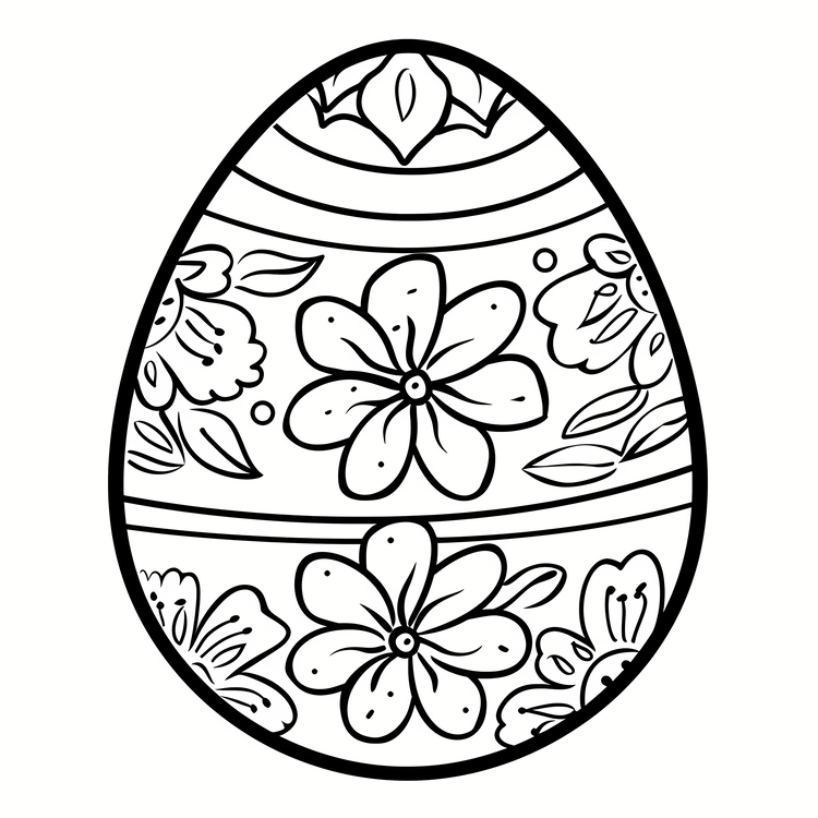 Easter Egg,Floral Pattern,Holiday Decoration