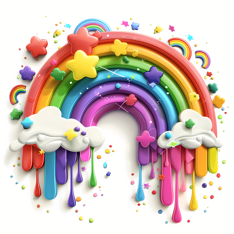 Find A Rainbow Day,Paint Drips,Rainbow