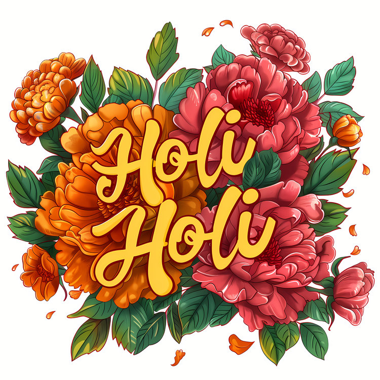 Holi,Colorful Flowers,Bouquet Of Peonies
