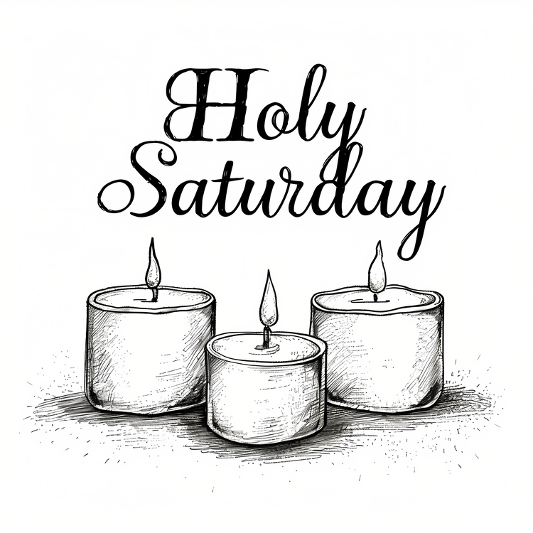 Holy Saturday,For   Are Candles,Black And White