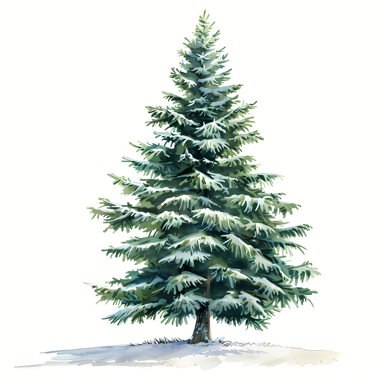 Fir Tree,Christmas Tree,Winter Scene
