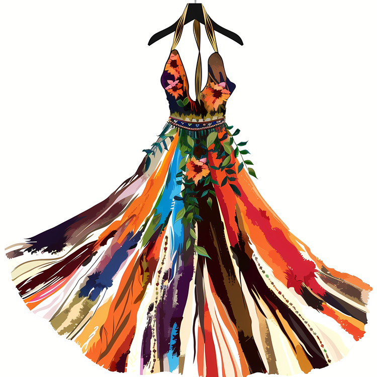 Boho Dress,Fashionable,Colorful