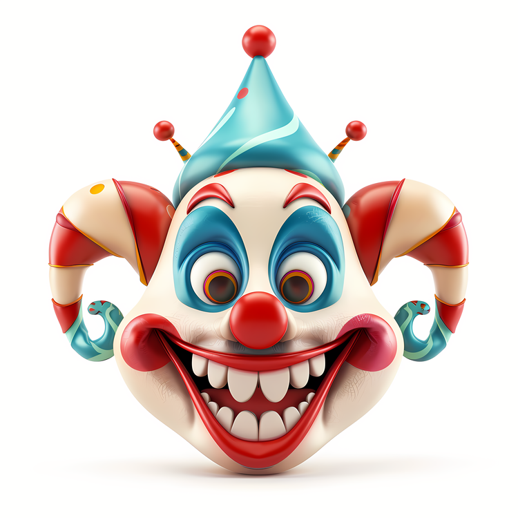 April Fools Day,Clown Head,Smiling Clown