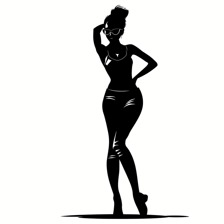 Sexy Lady,Vector,Silhouette