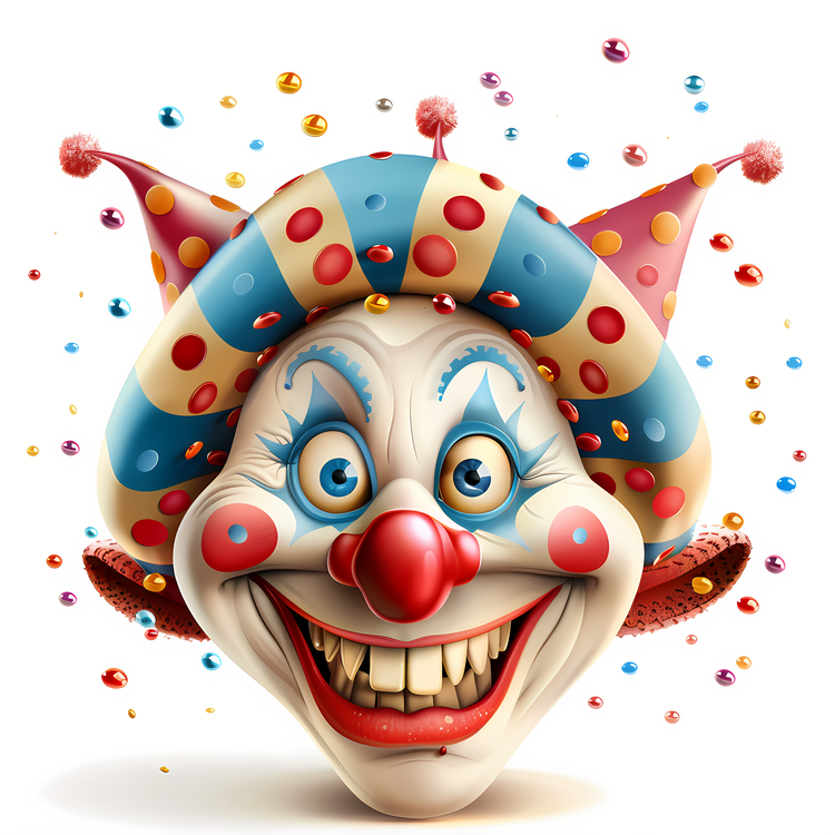 April Fools Day,Clown,White Background