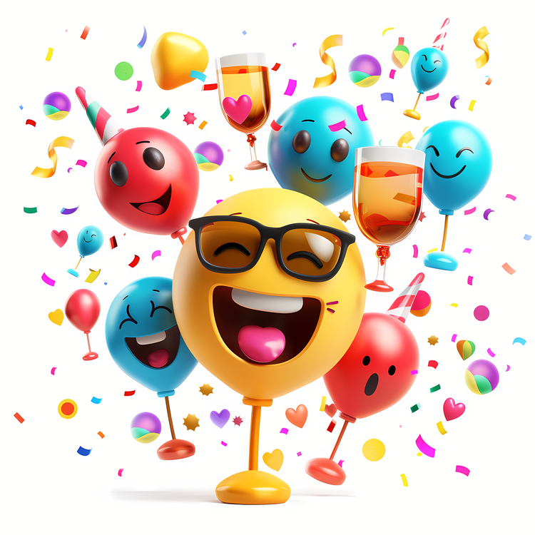 Party Day,Emojis,Balloons