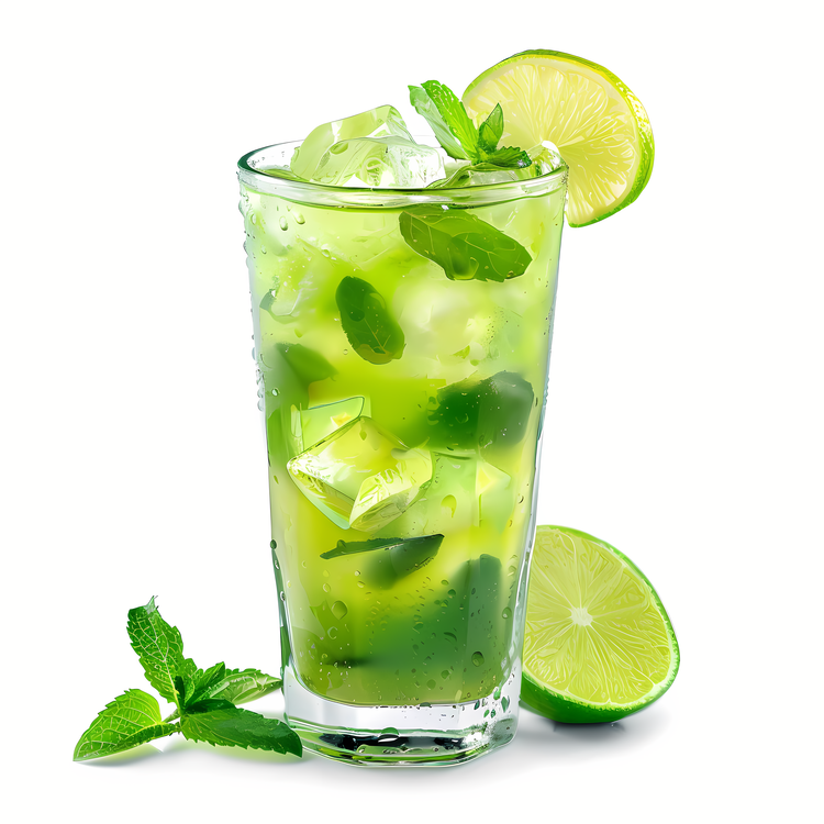 Green Drink,Glass,Lemon Juice