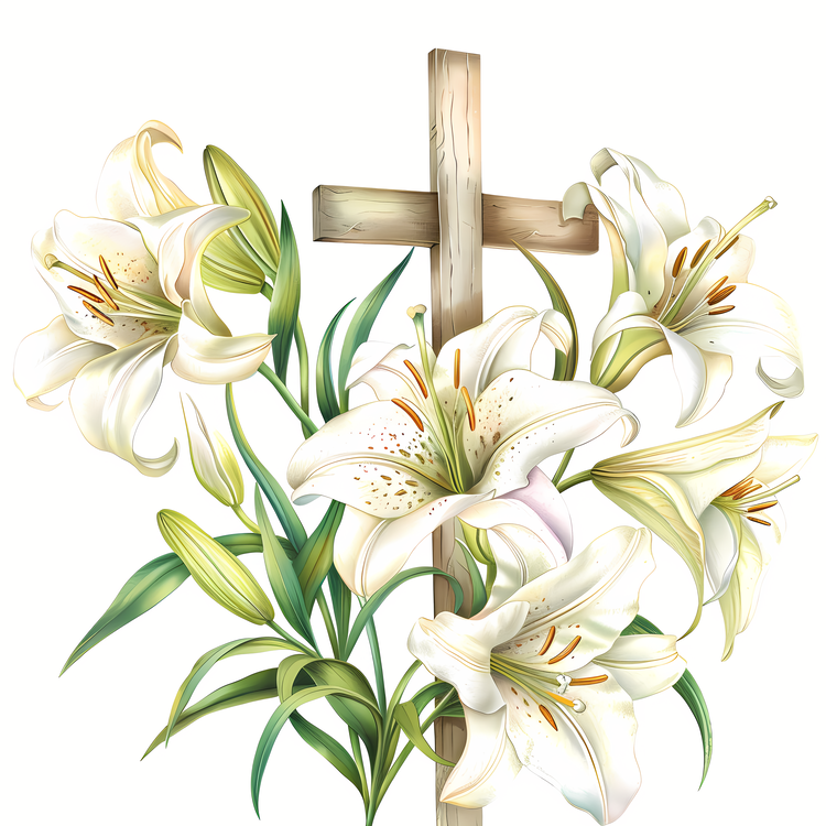 Good Friday,White Lily,Cross