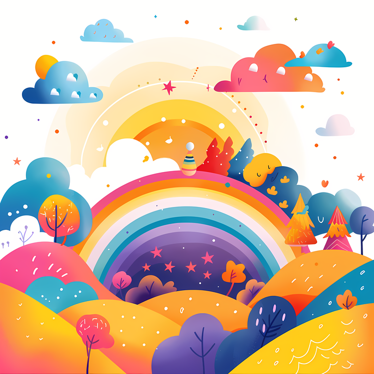 Find A Rainbow Day,Landscape,Colorful