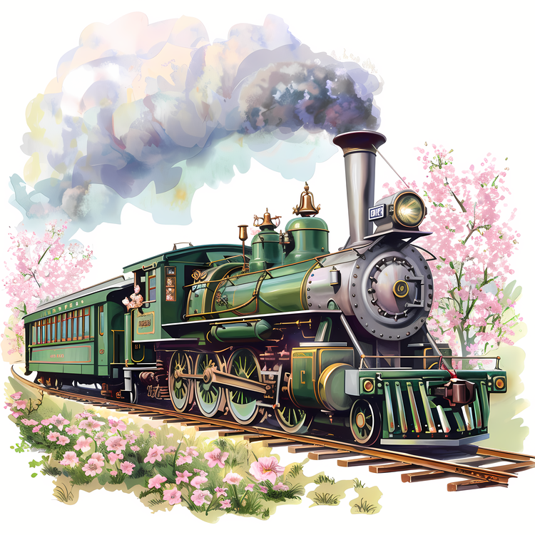 Spring,Train,Green