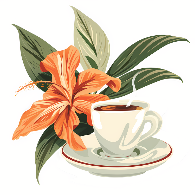 Spring,Coffee,Orange Flower