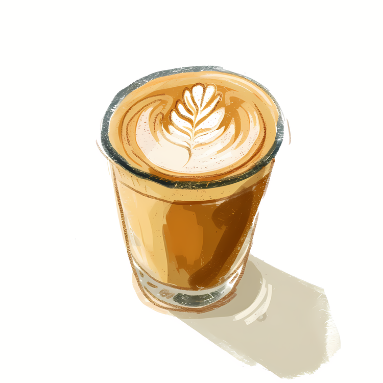 Flat White Coffee Drink,Latte Art,Cafe Art
